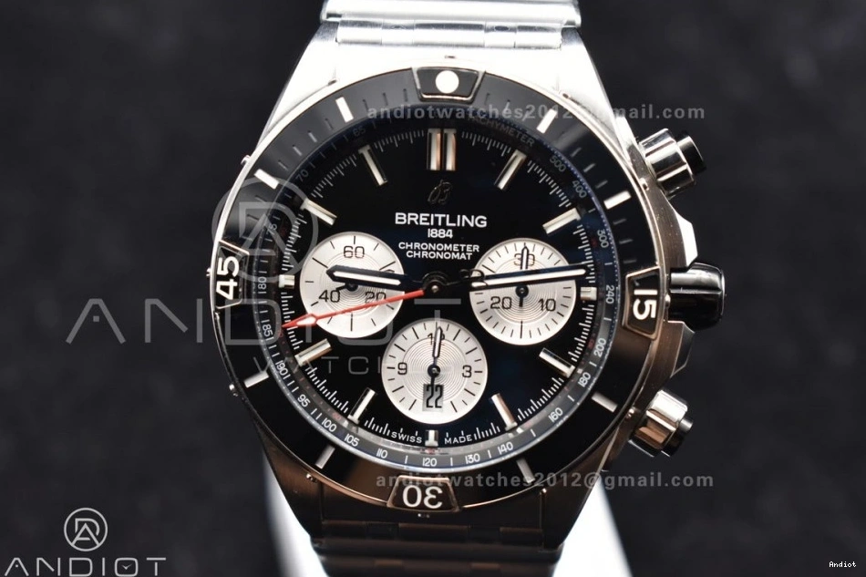 SS SS Edition 44mm Chronomat A7750 on Black 1:1 BLSF Dial B01 Best Bracelet 1112